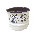 TAZA REDONDA FRANJA RELIEVE FLORES 