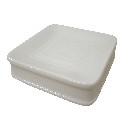 JABONERA PLANO BORDE PORCELANA BLANCO