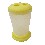 VASO CEPILLOS PLASTICO SATINADO AMARILLO