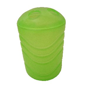 VASO CEPILLOS BAÑO PLASTICO ONDAS VE 