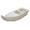 FIGURA MINI LANCHA PORCELANA BLANCO 