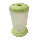 VASO CEPILLOS PLASTICO SATINADO VERDE