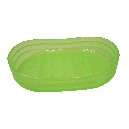 JABONERA PLASTICO OVAL ONDAS VERDE 