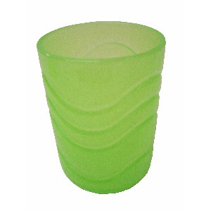 VASO BAÑO PLASTICO ONDAS VERDE 