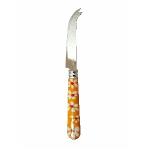 CUCHILLO DE QUESO FLORES NARANJA BLA 