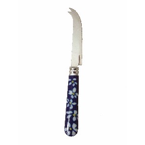 CUCHILLO DE QUESO FLORES AZUL BLANCO 