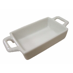 CUENCO RECTANGULAR ASAS PORCELANA BLANCO