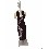 FIGURA MANIQUI MADERA VESTIDO VIOLETA
