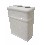 VASO CEPILLOS PLANO BORDE PORCELANA BLANCO
