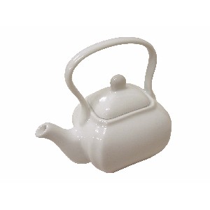 FIGURA MINI TETERA PORCELANA BLANCO 