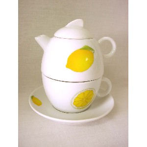 TAZA PLATO TETERA 180ML LIMONES