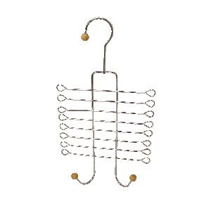 PERCHA CUELGACORBATAS METAL MADERA