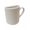 FLORERO MUG PARTIDO PEQUEÑO PORCELANA BLANCO