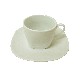 TAZA Y PLATO CAFE PORCELANA BLANCO 