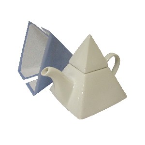 TETERA PIRAMIDE PORCELANA TERMO AZUL 