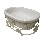 JABONERA PIE CERAMICA MARGARITA CREMA