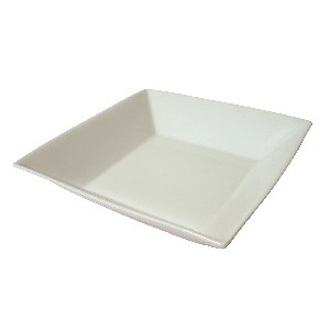 PLATO HONDO CUADRADO PORCELANA BLANCO