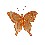 CLIP MARIPOSA PLUMAS MEDIANO NARANJA
