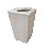 VASO CEPILLOS PLIEGUE PORCELANA BLANCO