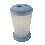 VASO CEPILLOS PLASTICO SATINADO AZUL 