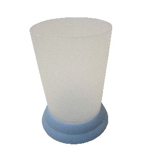 VASO BAÑO PLASTICO SATINADO AZUL 