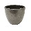 MACETERO CERAMICA CONCAVO PEQUEÑO NEGRO