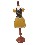FIGURA MANIQUI MADERA VESTIDO AMARILLO