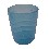 VASO BAÑO PLASTICO ONDAS AZUL