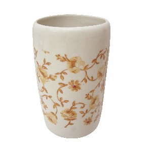 VASO BAÑO CERAMICA TRAMA MARRON