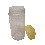 BOTE ESPECIERO CRISTAL TAPA PLASTICO AMARILLO