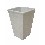 VASO BAÑO PLIEGUE PORCELANA BLANCO