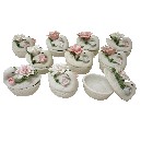 CAJA FLOR CISNE PORCELANA BLANCA FLO 