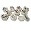 CAJA FLOR CISNE PORCELANA BLANCA FLOR SURTIDO