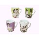 CONJUNTO SOPORTE CON 4 TAZAS MUG COLORES