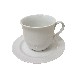 TAZA Y PLATO MERIENDA PORCELANA BLAN 