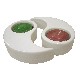 JUEGO 2 PALMATORIAS CURVA PORCELANA BLANCO