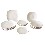 VAJILLA 18 PIEZAS SEMIREDONDA PORCELANA BLANCO