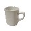 TAZA MUG CUADRADA 110ML PORCELANA BLANCO