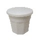 BOTE TAPA PLASTICO GRANDE PORCELANA BLANCO