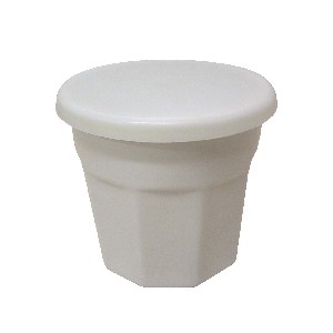 BOTE TAPA PLASTICO GRANDE PORCELANA BLANCO