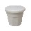BOTE TAPA PLASTICO GRANDE 330ML PORCELANA BLANCO