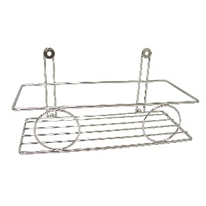 ESTANTERIA BAÑO RECTANGULAR METAL CROMADO