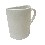 FLORERO MUG PARTIDO GRANDE PORCELANA BLANCO
