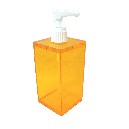 DOSIFICADOR ACRILICO CUADRADO NARANJA 300ML