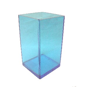 VASO BAÑO ACRILICO CUADRADO AZUL