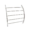 TOALLERO PARED METAL CURVADO GRANDE