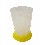 VASO BAÑO CON BASE PLASTICO AMARILLO
