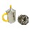 CAFETERA EMBOLO CAPUCHINO INOX AMARILLO