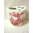 VASO CEPILLOS CURVA CLASICO ROJO