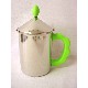 CAFETERA EMBOLO CAPUCHINO INOX VERDE